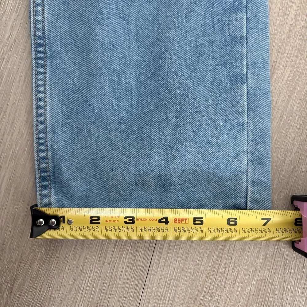 Old Navy Girls Jeans Size 14 Light Blue High Rise Slouchy Straight Leg Denim